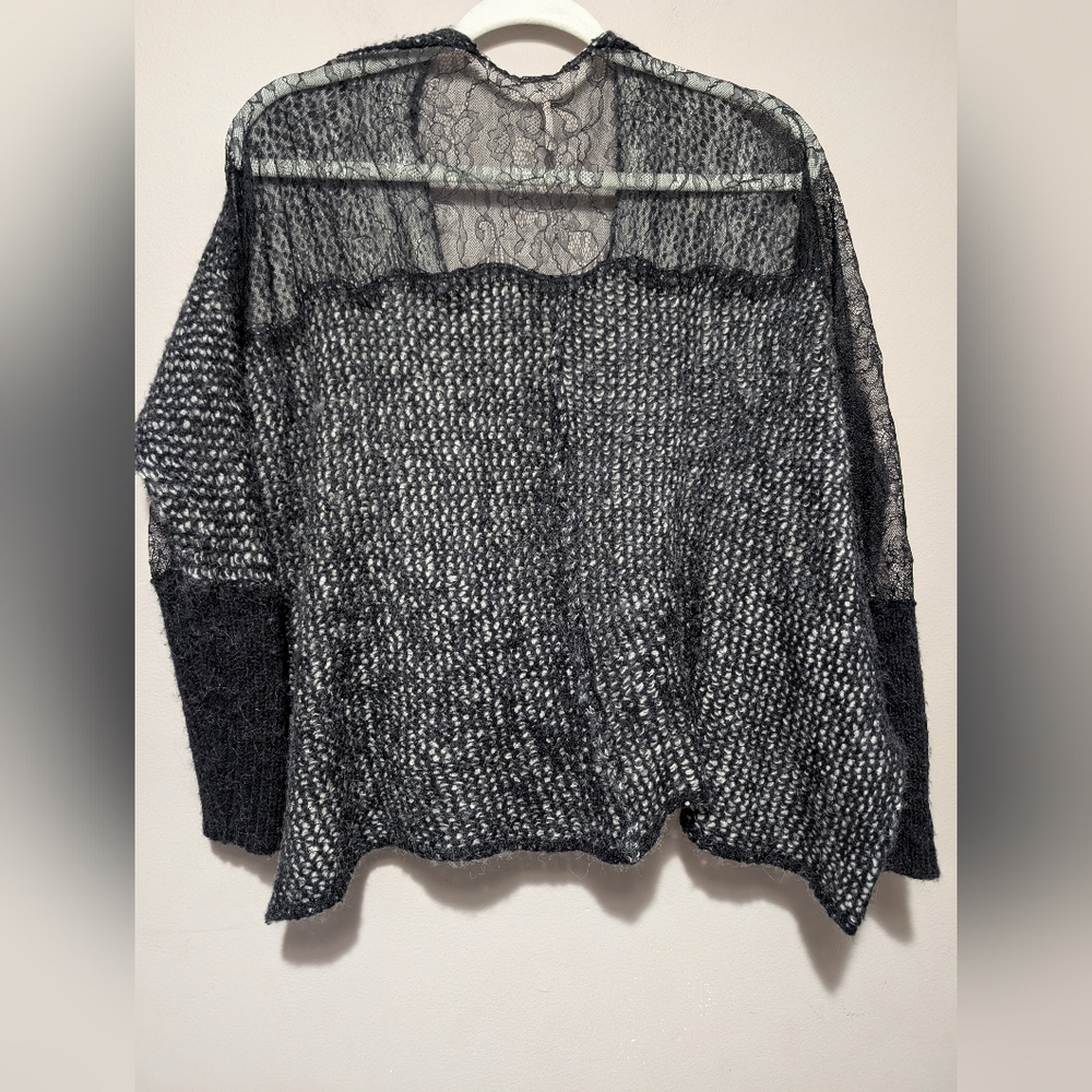 FREE PEOPLE Cardigan Knit Lace Inserts - Picture 3 of 6